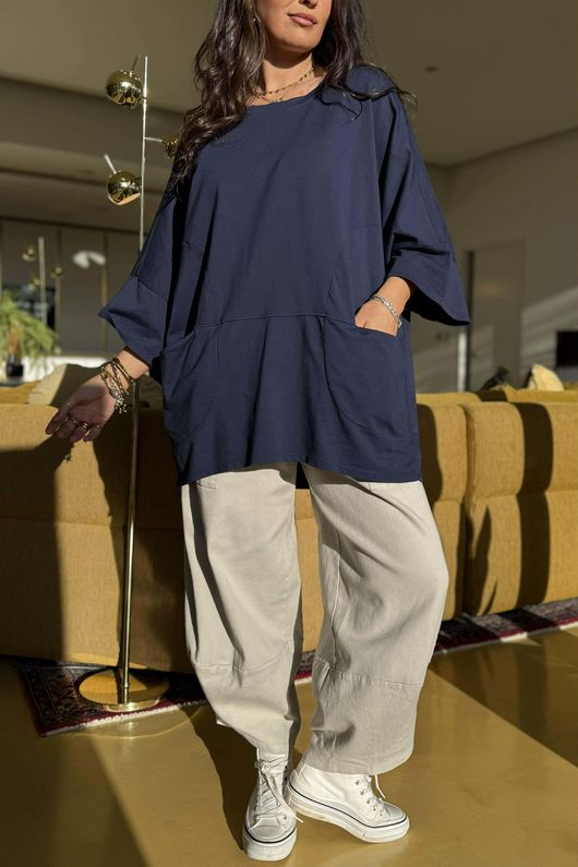 Lagen Nola Oversized Sweat Navy